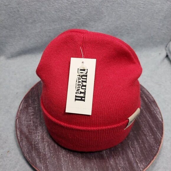 Duluth Trading Red Knit Beanie Warm Winter Hat For Adults - Picture 2 of 7